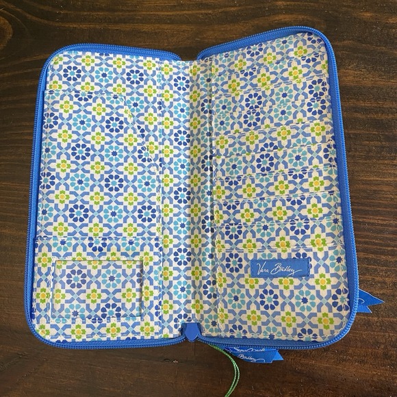 Vera Bradley Large Zip Travel Organizer Wallet - Capri - New - Picture 4 of 5